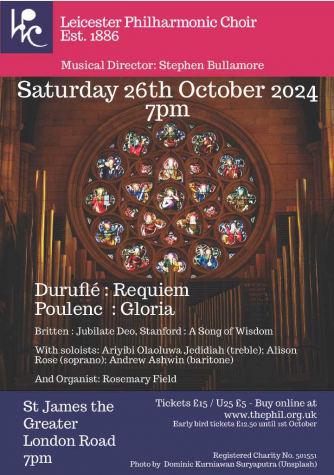 Leicester Philharmonic Choir. photo by Dominic Kurniawan Suryaputra