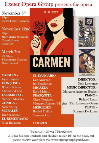 Exeter Opera Group presents G. Bizet's opera 'Carmen'