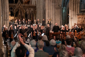English Symphony Orchestra performing at the Elgar Festival, Worcester Cathedral (photo, Michael Whitefoot)