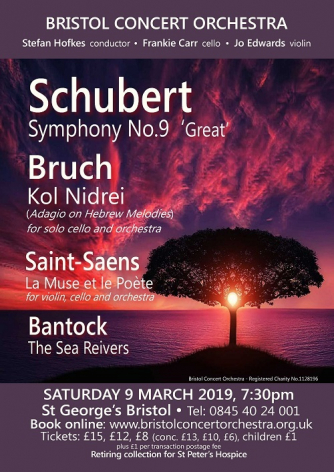 Bristol Concert Orchestra 9 March 2019 concert poster