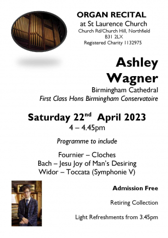 Poster of Organ Recital by Ashley Wagner