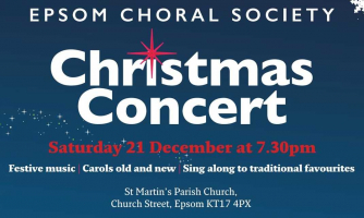 Epsom Choral Society Christmas Concert flyer