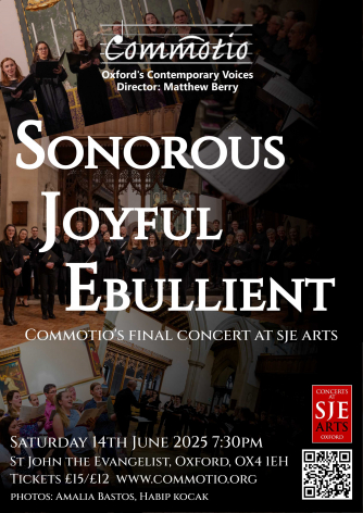 A collection of photos of Commotio from their 13 year association with SJE, fading to black.