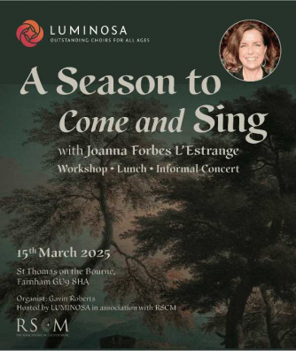 Luminosa Music come and sing poster