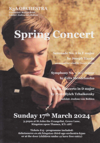 Soloist Joshua Hugo von Bohlen