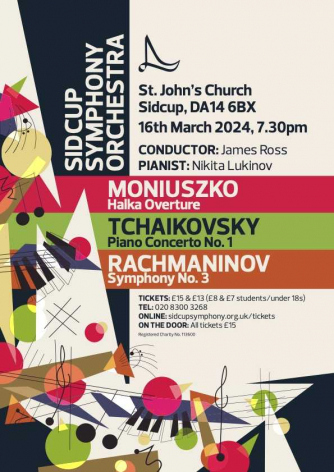 Sidcup Symphony Orchestra concert 16 March 2024