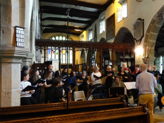 Choir & consort rehearsing in As Andrews Church