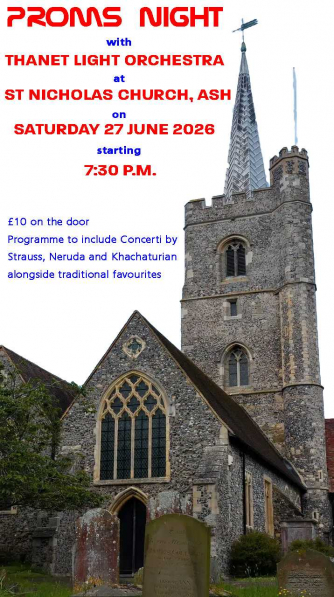 Church spire with captions