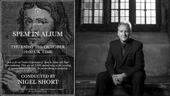 Poster for Choir of the Earth presents Spem in Alium directed and conducted by Nigel Short