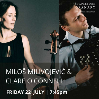 Clare O'Connell (cello) and Milos Milivojevic (accordion)