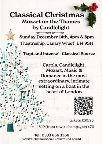 Carols, Candlelight, Music & Romance in the most extraordinary setting on a boat in the heart of London. One night. One boat. Endless magic.