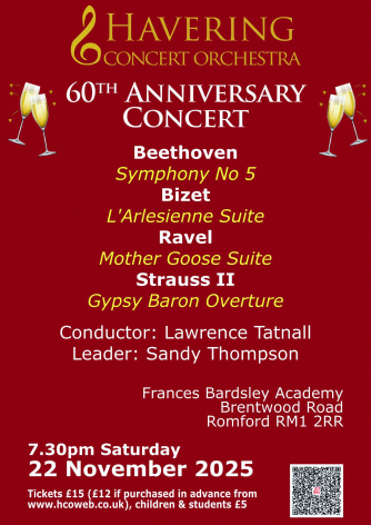 Havering Concert Orchestra's 60th Anniversary Concert
