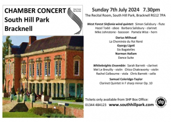 Wind quintets performed by members of West Forest Sinfonia and the Whiteknights Ensemble