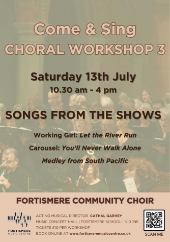 Come & Sing Workshop Songs from the Shows in Muswell Hill