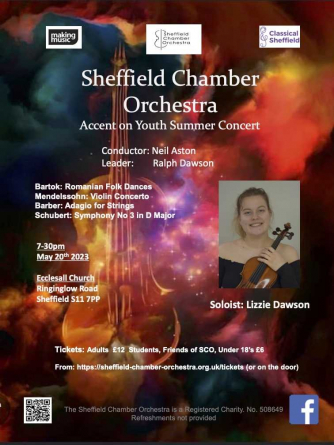 Sheffield Chamber Orchestra. Accent on youth summer concert