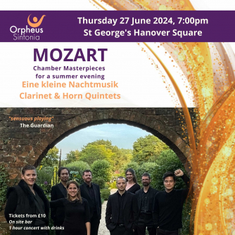 Mozart Chamber Masterpieces for a summer evening