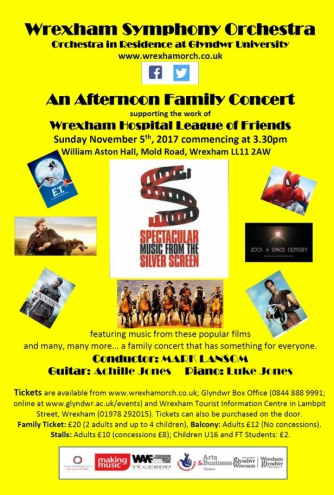 Wrexham Symphony Orchestra 5th Nov 2017