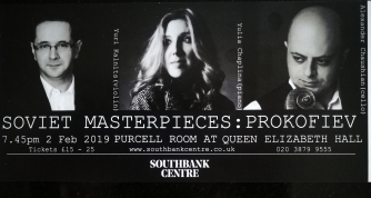 This is the 1st concert of a dedicated Prokofiev weekend in London. More Prokofiev  including masterclasses and a lecture - recital is on 3 Feb at the PUshkin House.