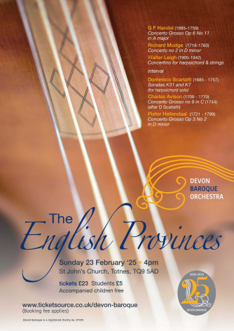 Devon Baroque Orchestra: 'Music from the English Provinces'