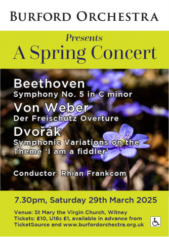 Burford Orchestra Spring concert poster