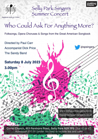 Selly Park Singers Summer Concert 2023