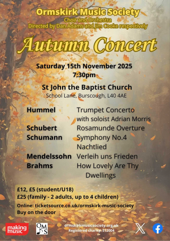 Ormskirk Music Society Autumn Concert