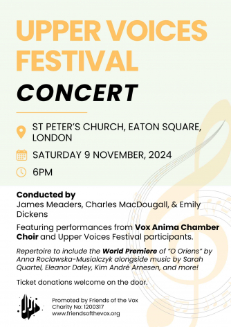 Upper Voices Festival Concert Poster