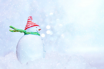 Snowman with Red Hat by Susanne Jutzeler