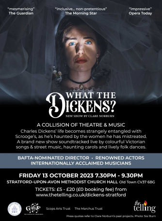 Online Flyer for What the Dickens? by The Telling (Straford)