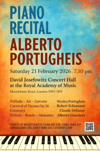 Alberto Portugheis: Piano Recital at the David Josefowitz Concert Hall