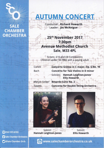 Sale Chamber Orchestra Autumn Concert