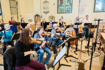 Members of the Yorkshire Baroque Soloists performing in the National Centre for Early Music in York