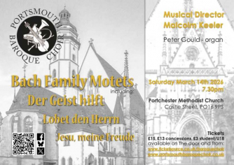 St Thomas's Church Leipzig with concert title and details