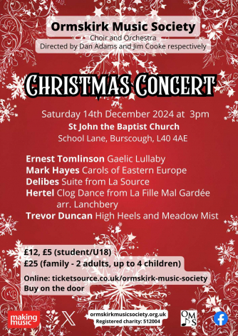 Ormskirk Music Society Family Christmas Concert