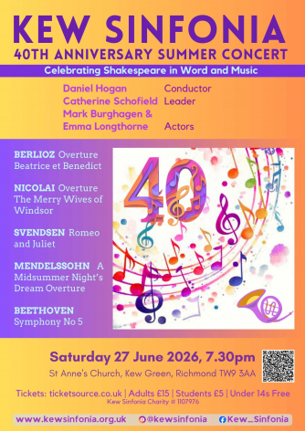 Kew Sinfonia 40th Anniversary Summer Concert