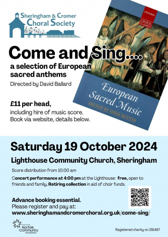 Come & Sing event flyer