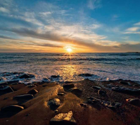 The coast at Bexhill-on-Sea, East Sussex, where the composer Ruth Gipps was born.