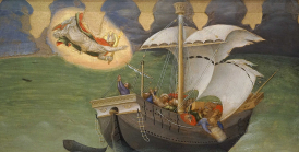 St Nicolas saves a ship from shipwreck, Gentile da Fabriano, 1425  © Wikimedia Commons