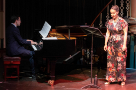 April Fredrick and Eric McElroy at the Elgar Festival (photo, Michael Whitefoot)