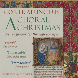 Illuminated manuscript showing Christmas theme