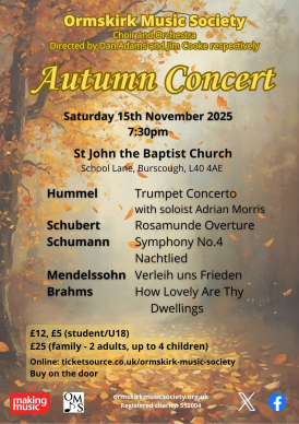 Ormskirk Music Society Autumn Concert