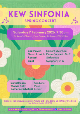 Kew Sinfonia Spring 2026 Concert